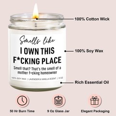 Younift Funny Scented Candle, House 2.75 inches (W) x 3.5 (H), White