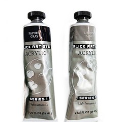 Lot of 5 Dick Blick Mixed Type Studio Acrylic Paint 4fl oz & 2fl oz Tubes