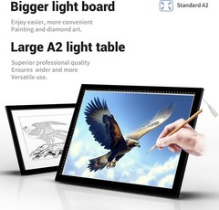 ColorWeaveArt A2 LED Light Pad for Diamond Painting – Tracing Light Box with 1
