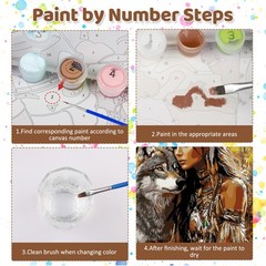 Native American Paint by Numbers Kit for Adults, Paint by Number Kits on Ca