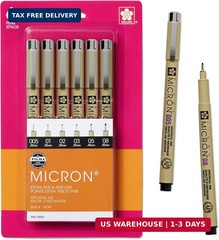 SAKURA Pigma Micron Fineliner Pens – Archival Black Ink Pens – Pens for Writing,