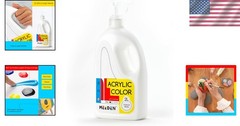 Extra Large 67 oz Titanium White Acrylic Paint – High Coverage & Safe for All