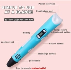 New Creative Art 3D Printing Pen Display Great Gift With Extra Filament Camo
