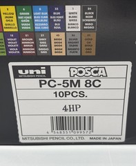 Uni POSCA PC-5M Paint Marker Master Box 80 Markers (10×8pc Packs) Made In Japan