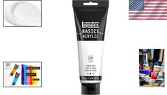 BASICS 250ml Titanium White Acrylic Paint – Perfect for Artists & Students