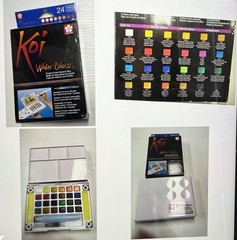 New SAKURA Koi Pocket Watercolor Set 24 Colors & Used set Of 12 Colors