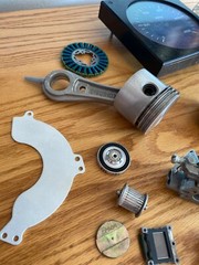 Steampunk LOT Altered Art Industrial Mixed Media Piston, Color Wheel, Gear