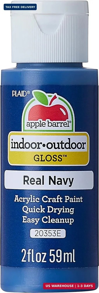 Apple Barrel Gloss Acrylic Paint in Assorted Colors (2-Ounce), 20353 Real Navy
