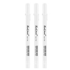 3x White Ink Marker Pen Fine Tip Writing Drawing Sketching Painting Highlighter