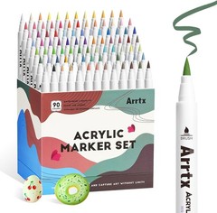 Ultimate 90-Color Paint Pen Set for Metal, Paper, Rock – Waterproof & Blendable