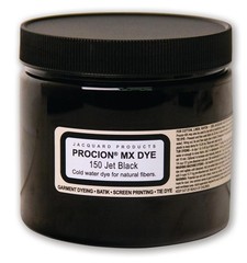 Jacquard Procion MX Jet Black Tie Dye Powder, 8 Ounce Jar for Fabric and