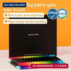 ARTISTRO 36 Acrylic Paint Markers – Paint Pens for Drawing – For Fabric, Rock, G