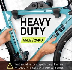 Vibrelli Bike Wall Mount – Horizontal Storage Rack for Hanging 1 PACK, Black