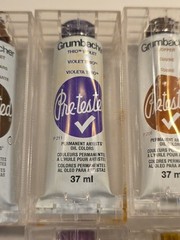 Vintage Grumbacher Pre-Tested Unused Permanent Oil Color Paint (6 Colors) 37ml.