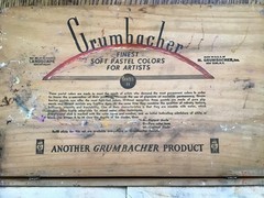 Grumbacher Soft Pastels Set #3/ 40 Pastels Landscape Original Wood Box