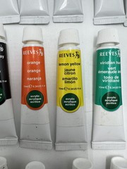 Reeves Acrylic Paint 10ml Lot of 18 Tubes, Unused