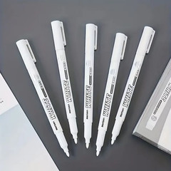 3/6pcs White Waterproof Permanent Paint Marker Pens for Metal Wood Fabric