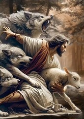 5D Diamond Art Kits for Adults Beginners Wolves & Sheep Diamond Painting Kits fo