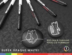TOOLI-ART Black And White Acrylic Paint Markers Paint Pens Set For Rock Paint…
