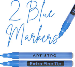 2 Black & White Acrylic Paint Markers – 0.7Mm Extra Fine-Tip Paint Pens – Perfec
