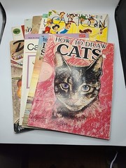 VTG Lot 9 Learn To Draw Paint Art Books Walter T. Foster Cats Flower Cartoon Etc