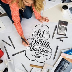 Calligraphy Brush Pen Set, Black Archival Ink for Hand Lettering