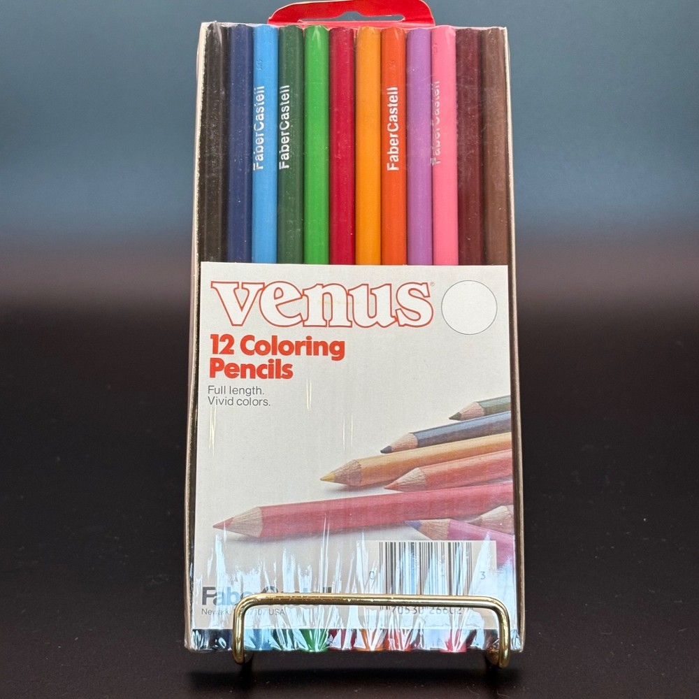 Faber- Castell Venus 12 Coloring Pencils Full lenght Cedar Wood made in USA