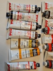 Lot 15 Artist Paint Tubes Acrylic Colors LIQUITEX & ULTRECHT LINENS USA Made!