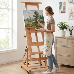 Movable Large H-Frame Painting Easel – Artist Studio Easel -Heavy Duty Art Easel