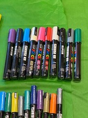60 UNI POSCA PAINT MARKER PEN LARGE SET, 8k, 1M, 350, 5M, 17K,PC1M,PC5M NEW
