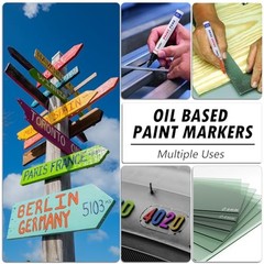 Oil Based Paint Markers, 48 Colors Permanent 48 Colors Oil-Based Paint Markers