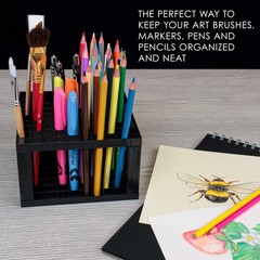 96 Hole Black Marker Holder Easy Assembly Organizer for Art Supplies