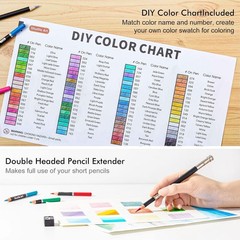 Complete 80-Color Soft Core Pencil Set with DIY Chart – Ideal for Artists & Kids