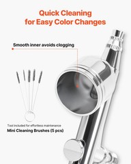 VEVOR Airbrush Kit Air Brush Kit 1/6 HP Air Compressor 3 Airbrushes 3 Tips 2 Fan