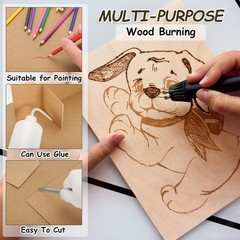 MDF Wood Board for Crafts,1/12″(2mm) Thick Medium Unfinished Wood(4x4in,10Pcs)