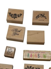 Vintage Stampin Up & FBX 12pc Wood Stamp Lot (1992-1997)