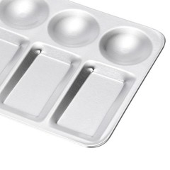 12 Well Paint Tray Palette, Paint Palette Aluminum Paint Tray Rectangle