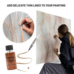 KAMENSKAYA Liquid Leaf Paint – Gilding Paint Set – Rich English Gold, Silver
