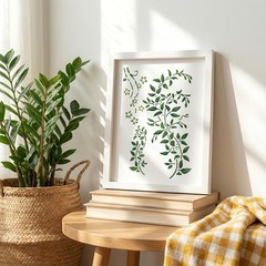 Large Vine Stencils for Painting on Wood Wall, 10.2 inches x 7 inches, White