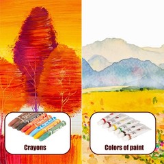 KINSPORY 168-Pack Art Supplies, Deluxe Wooden Set Crafts Large, Beige
