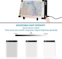 Diamond Art Light Pad LED Dimmable A4 Portable USB Bright Craft Kit