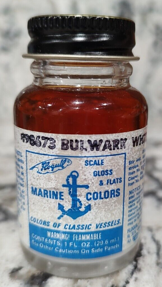 FLOQUIL MARINE COLORS MODEL PAINT 1oz 1 OUNCE – BULWARK WHITE – type 2