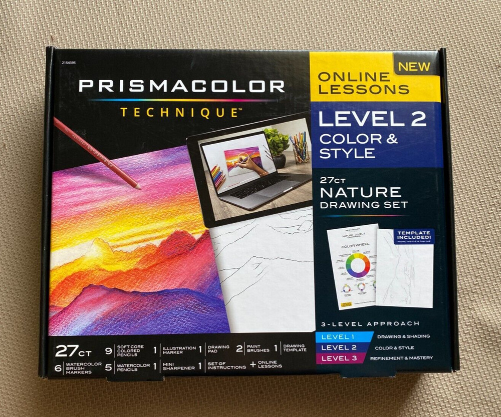 NEW Prismacolor Technique Level 2 Color & Style 27 Pc Set +Online Lessons Nature