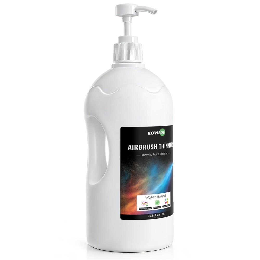 KOVIEDE 33.8 fl oz Large Airbrush Thinner, oz, semi-transparent liquid