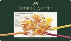 Faber-Castell Polychromos Colored Pencil Set In Metal Tin, 60 Pieces