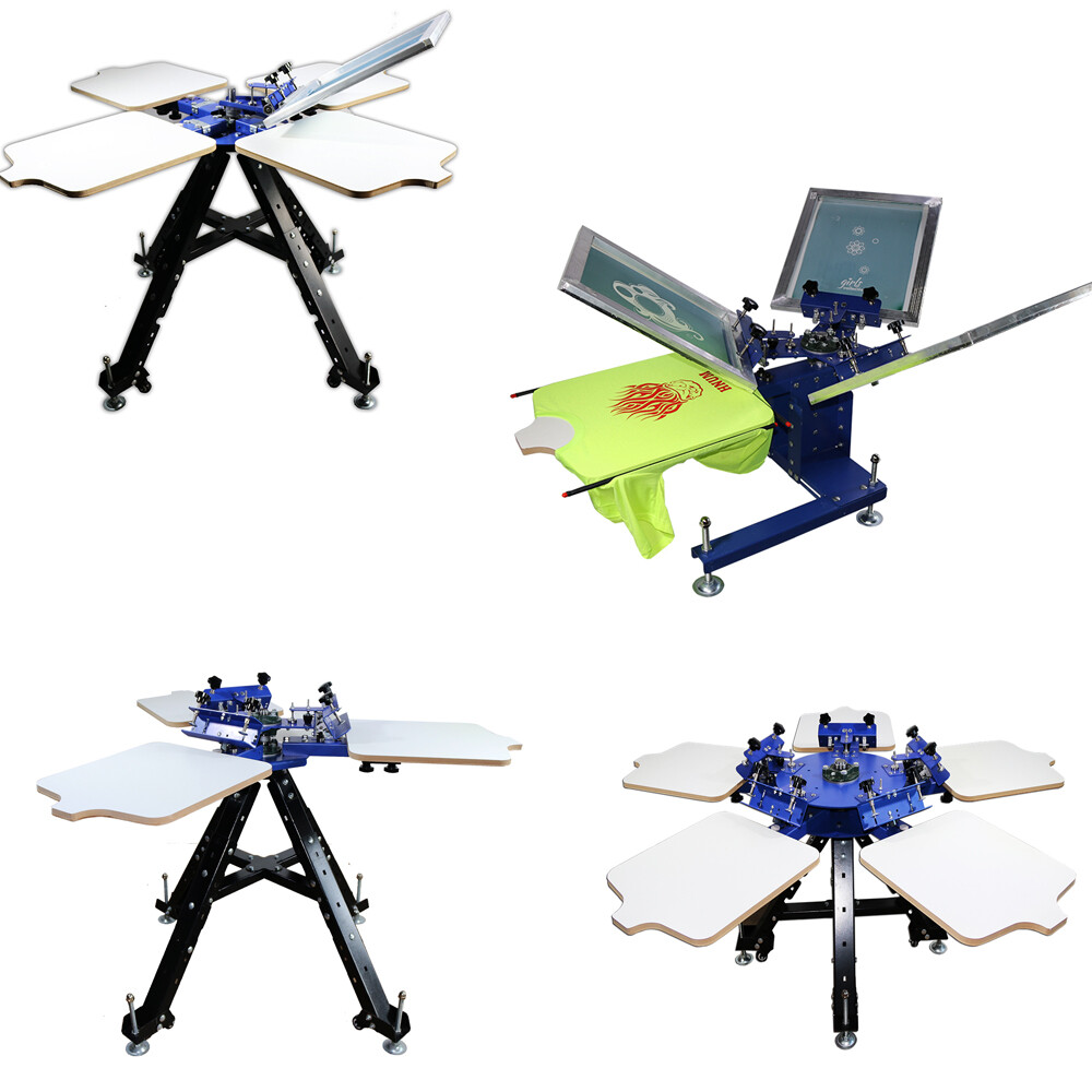 Variety Screen Printing Machine 3 Color / 5 Color Table Floor Type Press Printer