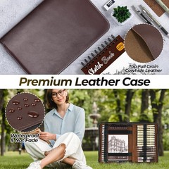 58 PCS Art Drawing Supplies Kit in Leather Case, Art Mechanical Pencil Set wi…