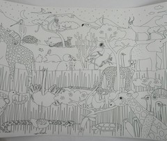 Coloring Paper Roll Animals Vegetation Savannah 394″ IKEA SANDLOPARE 406.042.63