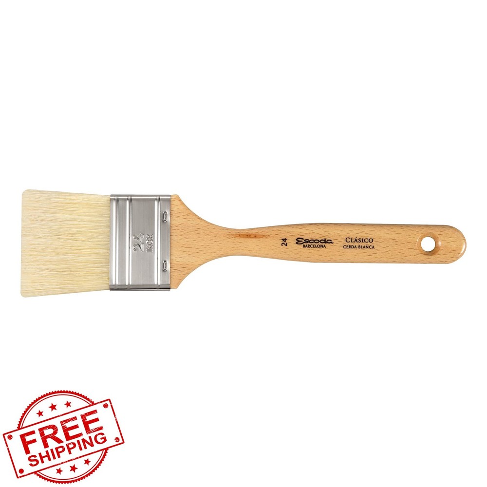Escoda 2360 Hog Bristle Flat Mottler Artist Paint Brush Size 24