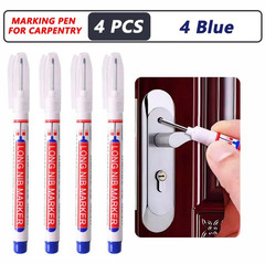 4pcs Deep Hole Marker Pens 20mm Long Nib Waterproof Metal Wood Marking – NEW